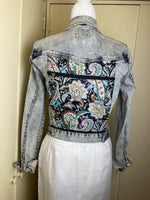 Blue Distressed Denim 'FESTIVAL' Jacket - Jacket & Bag - All in One! / M (XS)